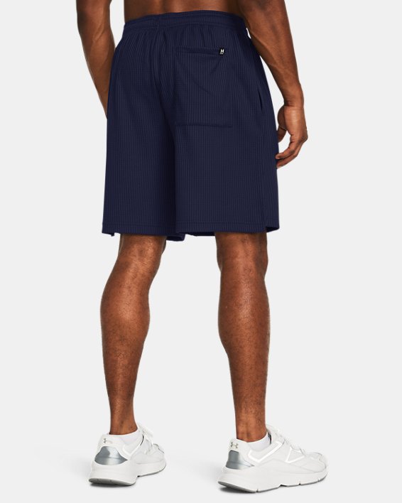 Men's UA Rival Waffle Shorts in Blue image number 1